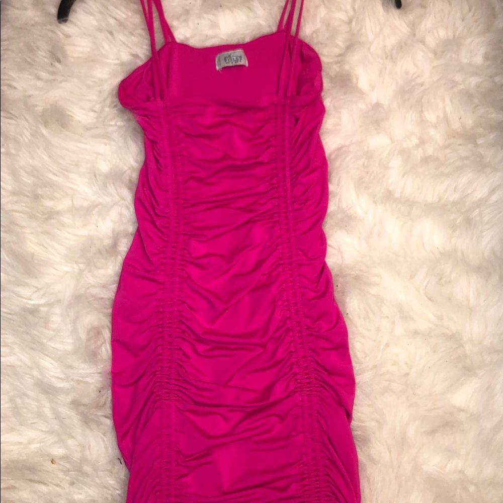 OH POLLY mini hot pink dress